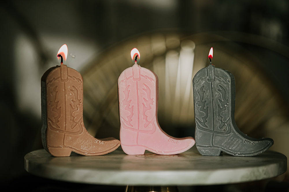 Cowboy Boot Candle