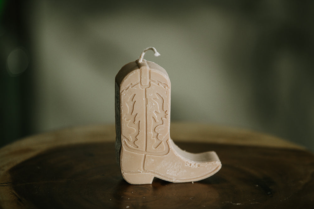 Cowboy Boot Candle