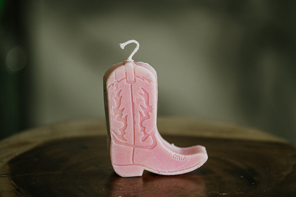 Cowboy Boot Candle